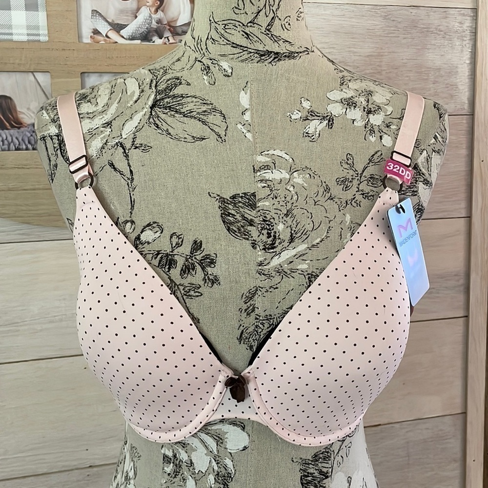 🆕 maidenform demi pink polka dot bra 32DD